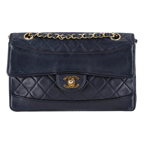 Chanel Vintage Leather Double Paris Flap Bag