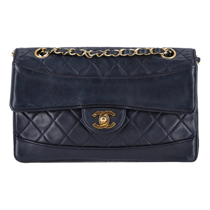 Chanel Vintage Leather Double Paris Flap Bag