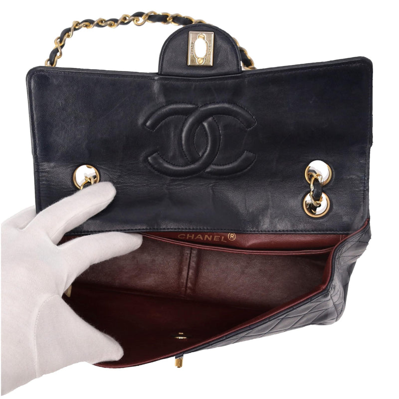 Chanel Vintage Leather Double Paris Flap Bag