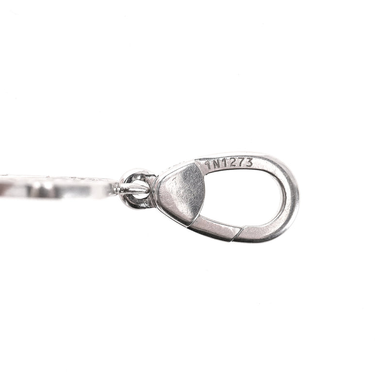 Chanel 18K White Gold & Diamond Camellia Heart-Shaped Charm