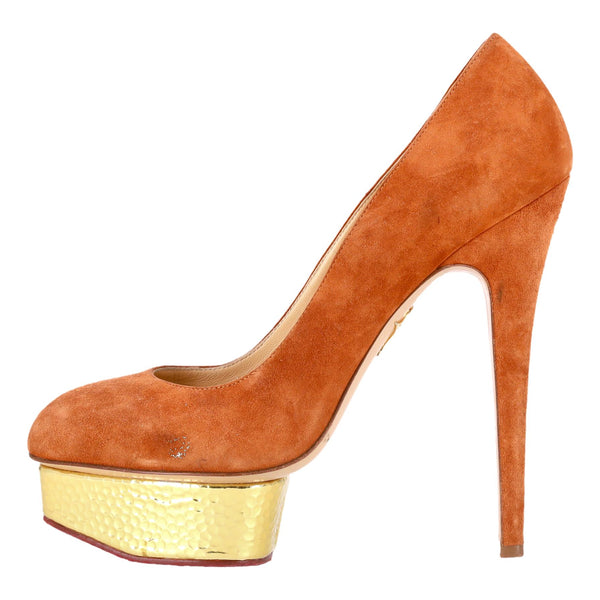 Charlotte Olympia Dolly Pumps With A Metallic Platform. Size 39