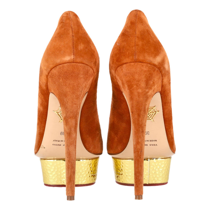 Charlotte Olympia Dolly Pumps With A Metallic Platform. Size 39