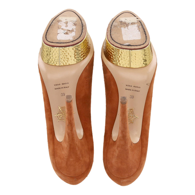 Charlotte Olympia Dolly Pumps With A Metallic Platform. Size 39