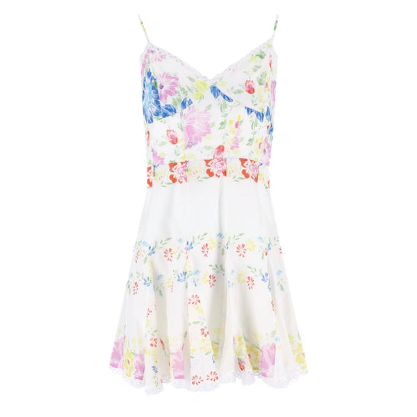 Charo Ruiz Floral Print Cotton Mini Dress. Size S