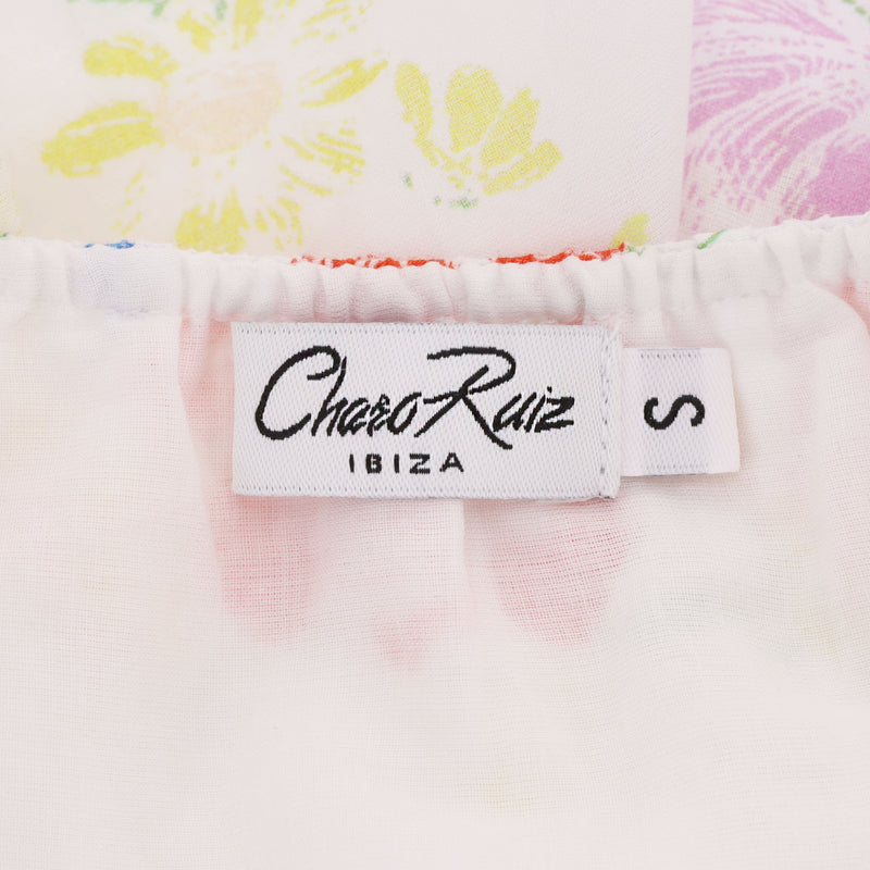 Charo Ruiz Floral Print Cotton Mini Dress. Size S