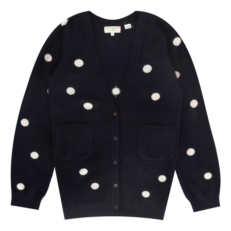 Chinti & Parker Cashmere Polka-Dot Cardigan. Size M
