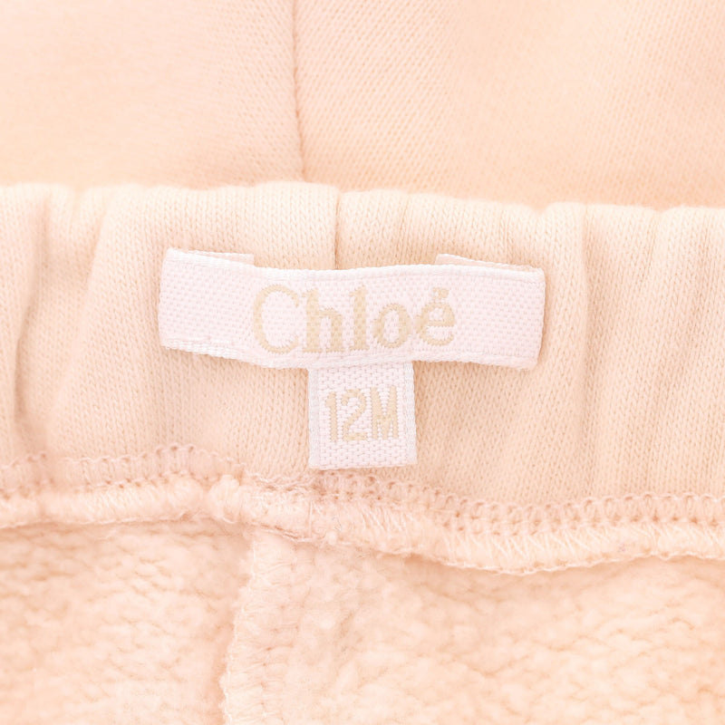 Chloe Baby Girl Logo Stripe Cotton Track Pants. Size 12M