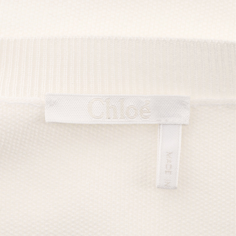 Chloe Virgin Wool Lace-Embellished Top/Jumper. Size S