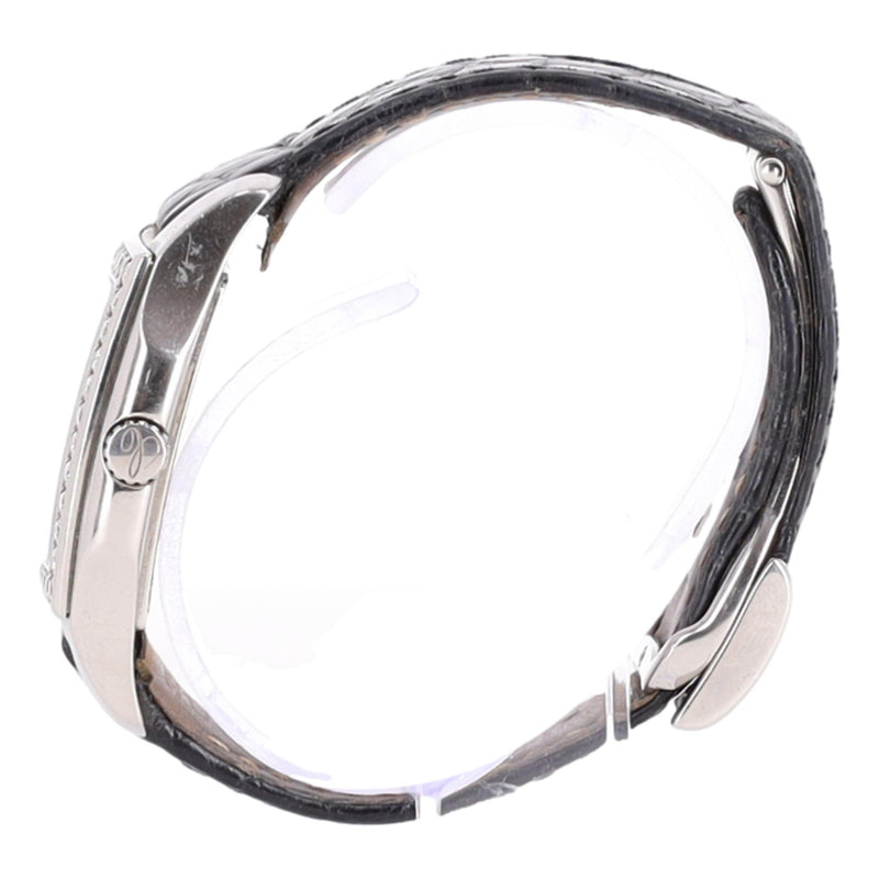 Chopard Two O Ten Diamond & Stainless Steel Watch With Crocodile Skin Strap