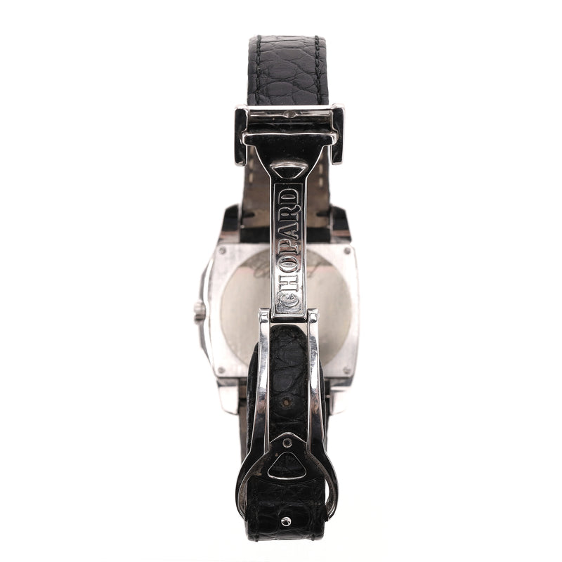 Chopard Two O Ten Diamond & Stainless Steel Watch With Crocodile Skin Strap