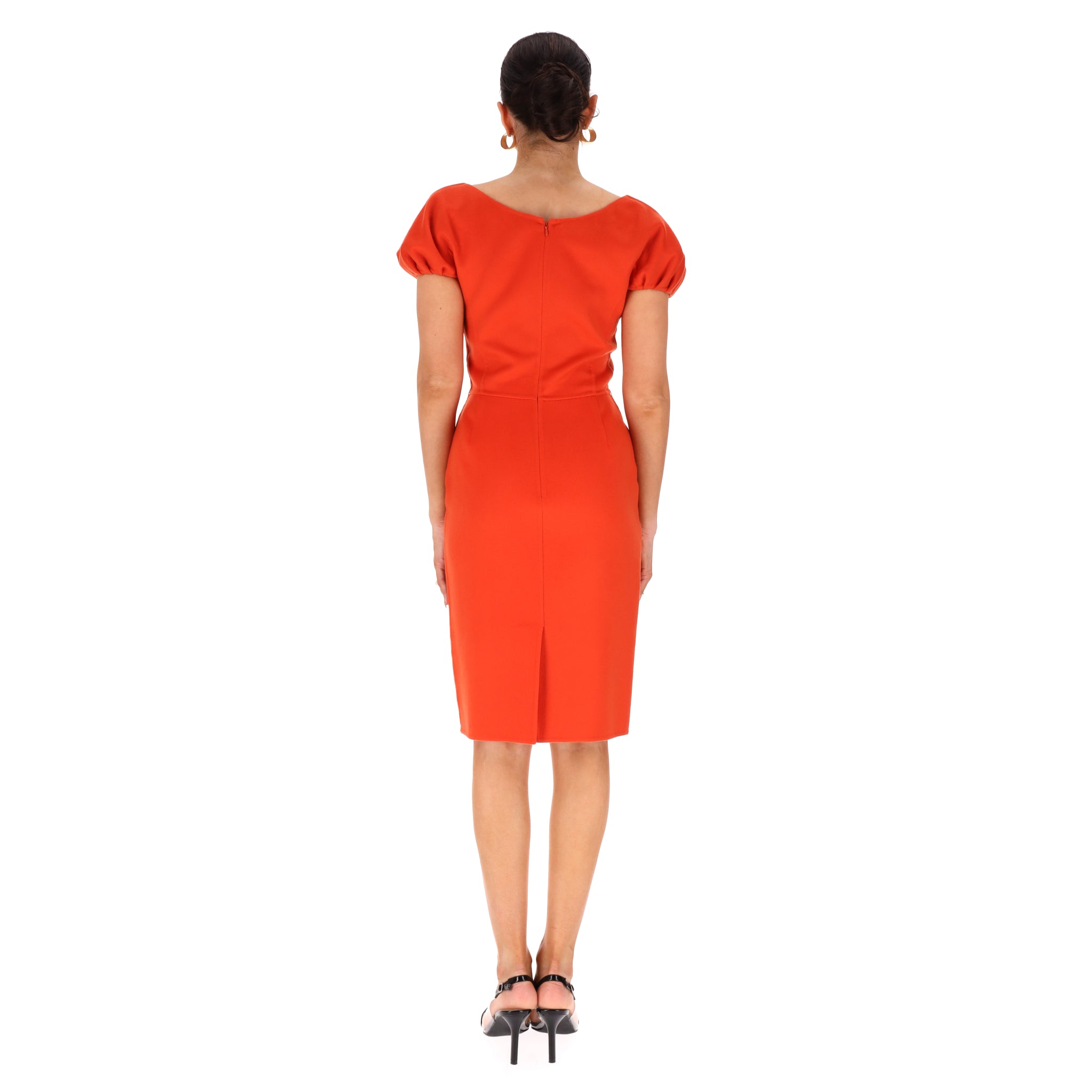 strapless open back dress Christian Dior Cashmere Sheath Dress. Size 36FR – Shush London