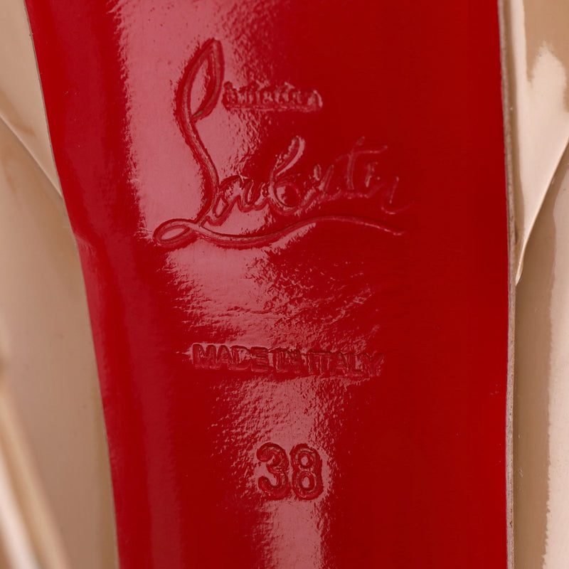Christian Louboutin Bianca Patent Leather Pumps. Size 38