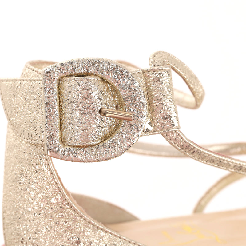 Christian Louboutin Metallic Leather Sandals. Size 37