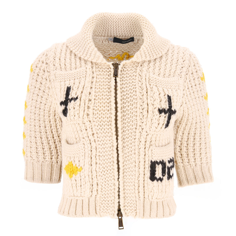 Dsquared2 Knitted Wool Zipped Cardigan. Size XS