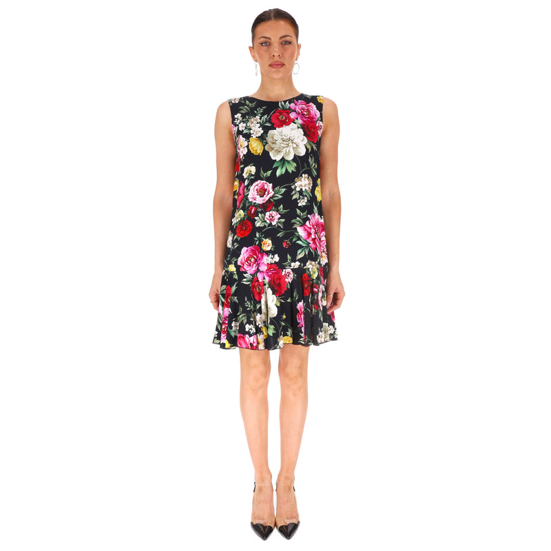 Dolce & Gabbana Floral Rose Print Dress. Size 40IT