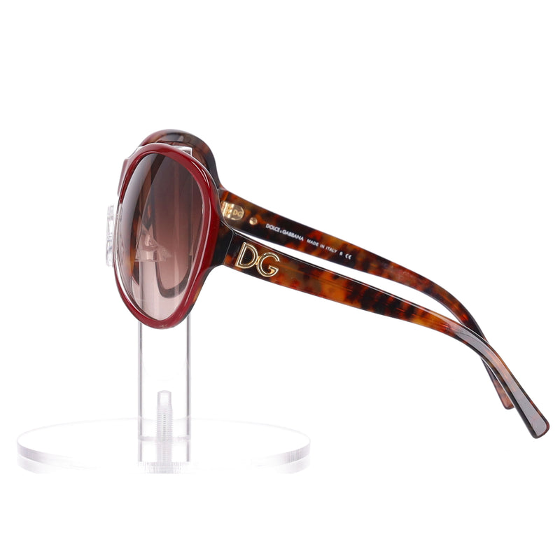Dolce & Gabbana Oversized Sunglasses With Tortoiseshell Arms