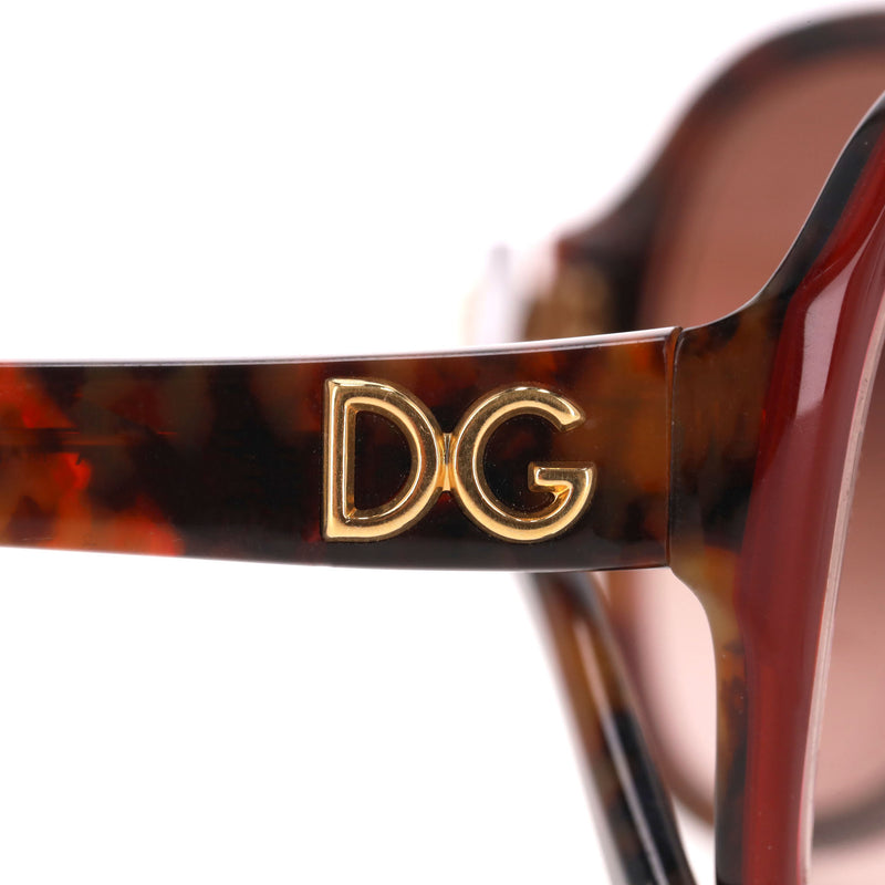 Dolce & Gabbana Oversized Sunglasses With Tortoiseshell Arms