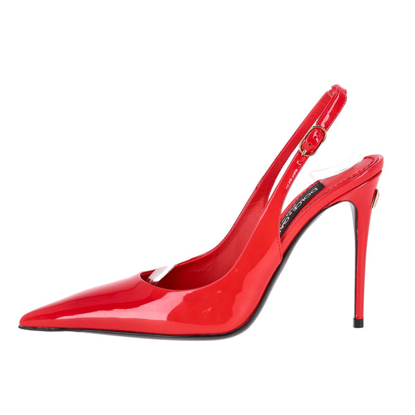 Dolce & Gabbana Patent Leather Slingback Heels. Size 35.5