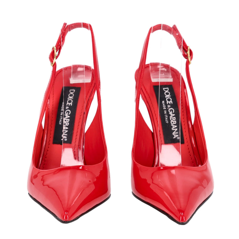 Dolce & Gabbana Patent Leather Slingback Heels. Size 35.5