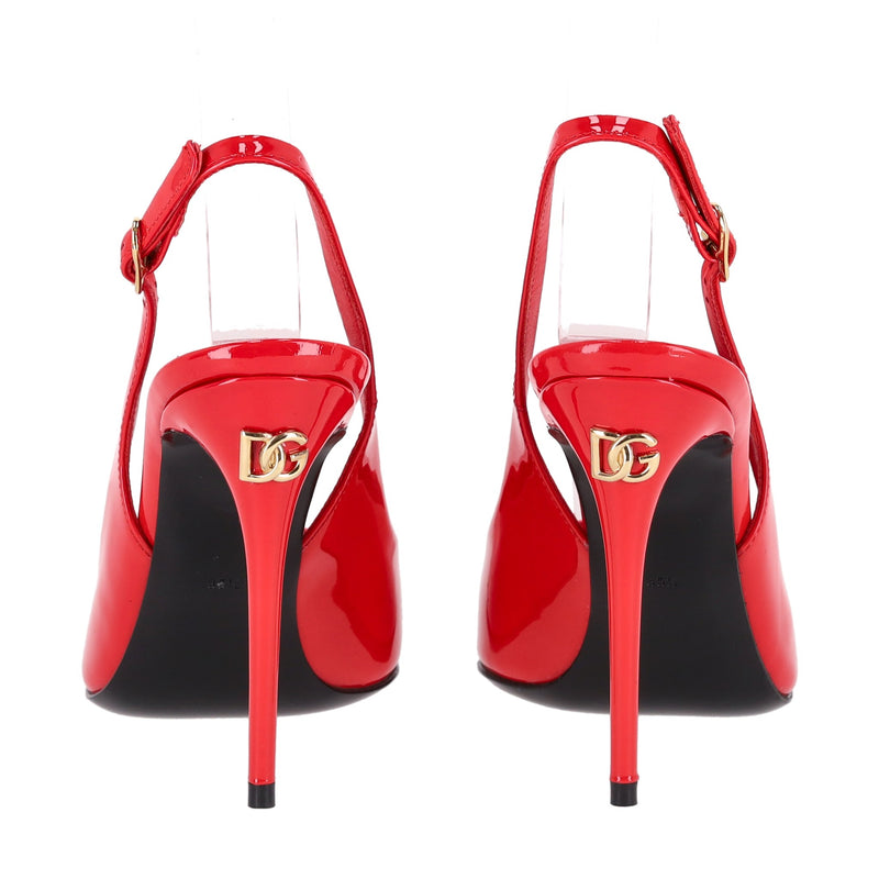 Dolce & Gabbana Patent Leather Slingback Heels. Size 35.5