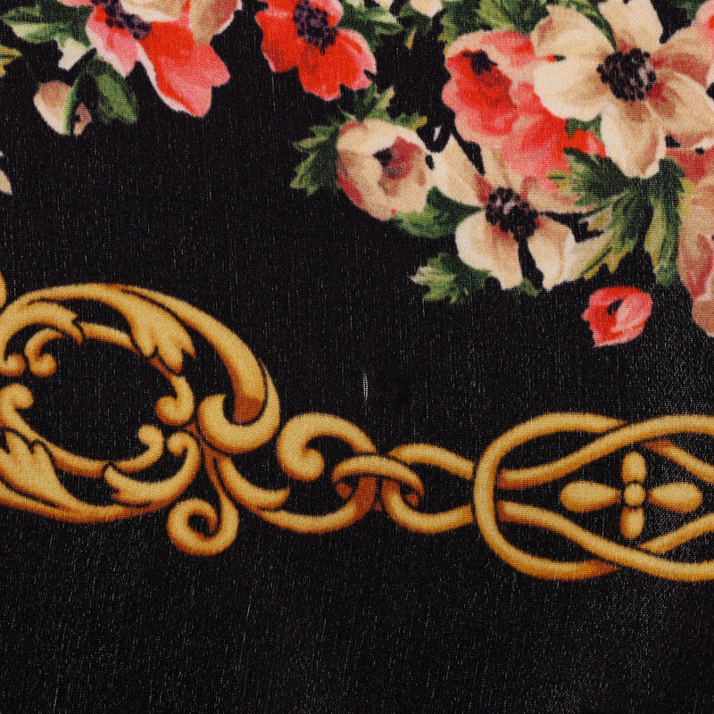 Dolce & Gabbana Floral Print Silk Twill Scarf