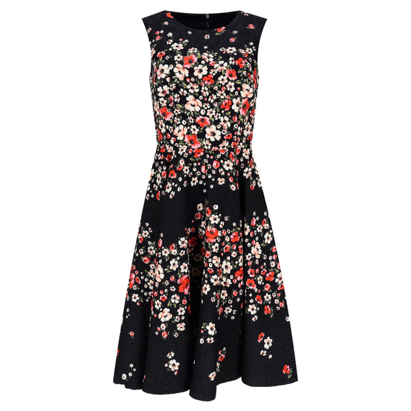 Dolce & Gabbana Floral Silk Blend Jacquard Dress. Size 42IT