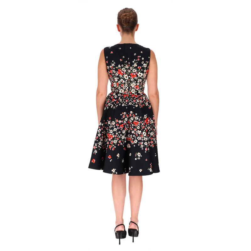 Dolce & Gabbana Floral Silk Blend Jacquard Dress. Size 42IT