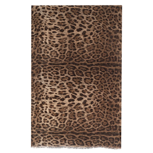 Dolce & Gabbana Leopard Print Silk Scarf