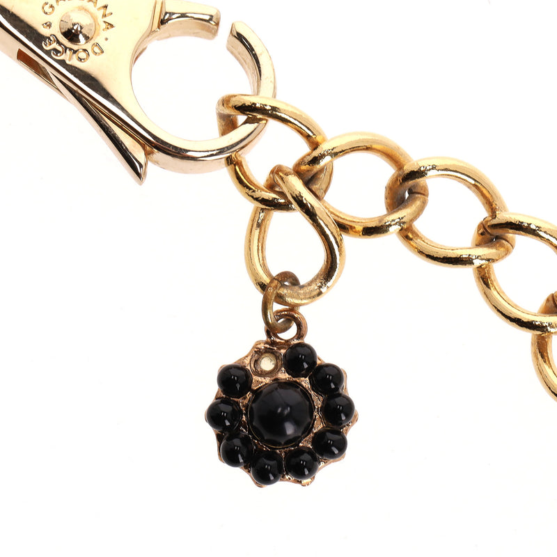 Dolce & Gabbana Baroque Multi-Ornament Lace Flower & Coin Layered Chain Collier Necklace