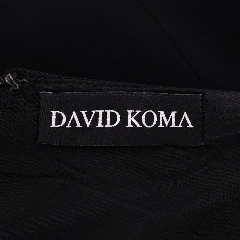 David Koma Embellished Halter-Neck Dress With Flowing Sashes. Size 8UK