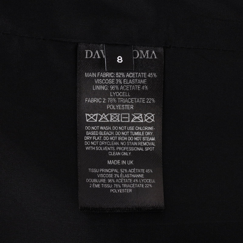 David Koma Embellished Halter-Neck Dress With Flowing Sashes. Size 8UK