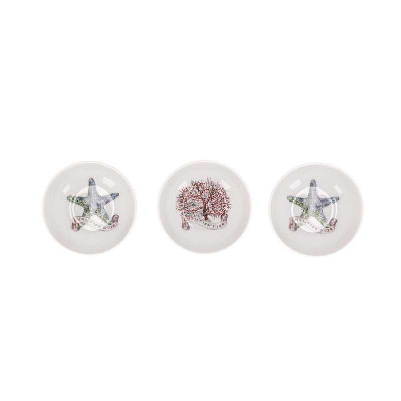 Dior Set Of Three Cabinet de La Mer Limoges Porcelain Bowls