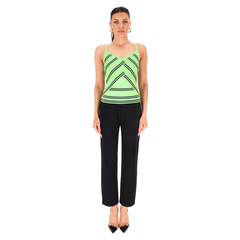 Christian Dior Boutique Chevron Stripe Pattern Top. Size 36FR