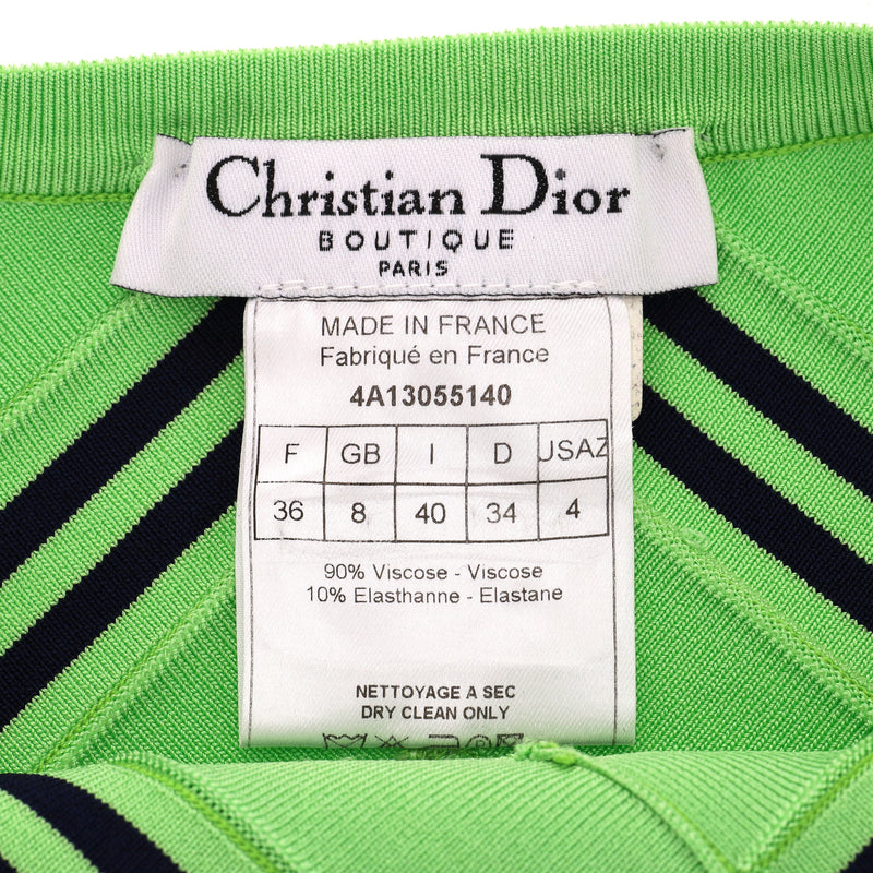 Christian Dior Boutique Chevron Stripe Pattern Top. Size 36FR