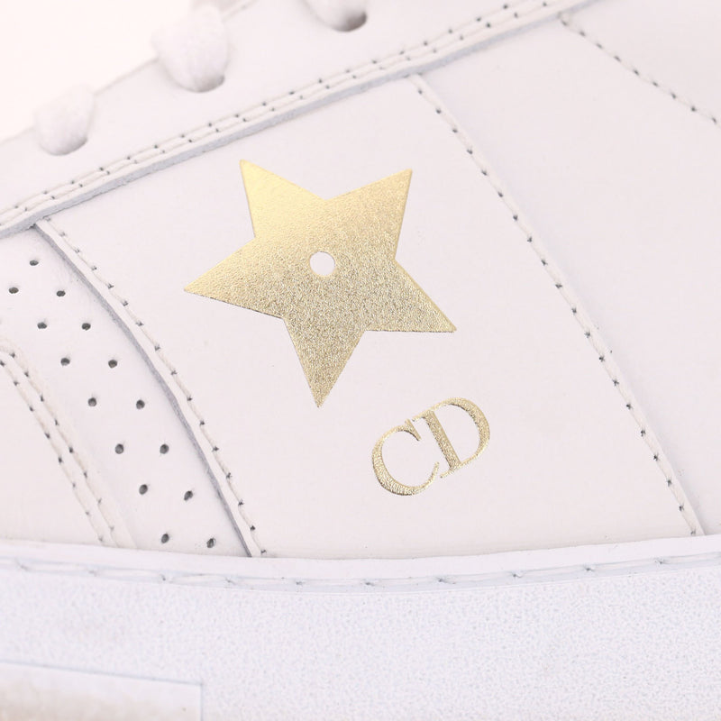 Christian Dior Star Leather & Suede Sneakers. Size 35