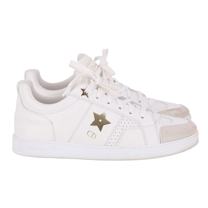 Christian Dior Star Leather & Suede Sneakers. Size 35