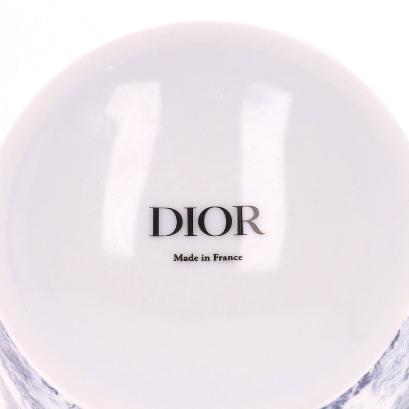Dior Toile de Jouy Limoges Porcelain Four-Piece Teacup and Saucer Set