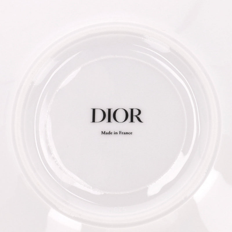 Dior Toile de Jouy Limoges Porcelain Four-Piece Teacup and Saucer Set