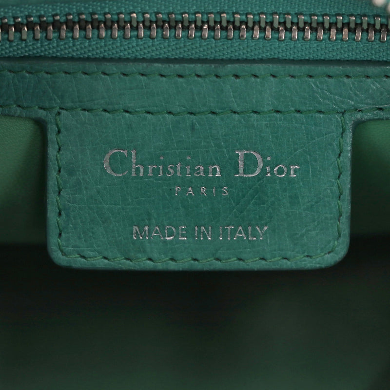 Christian Dior Ostrich Leather Medium Lady Dior Bag
