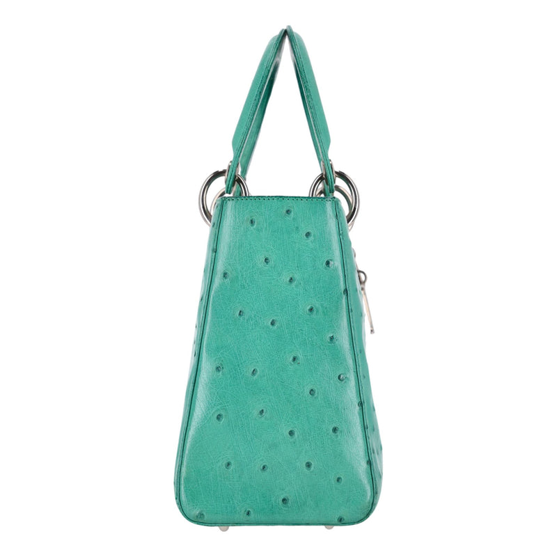 Christian Dior Ostrich Leather Medium Lady Dior Bag