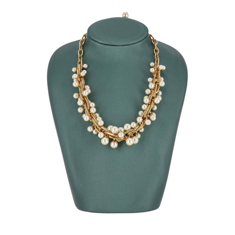 Dior TorsaDior Choker Embellished With White Resin Pearls