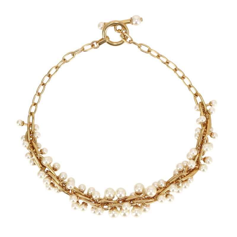 Dior TorsaDior Choker Embellished With White Resin Pearls