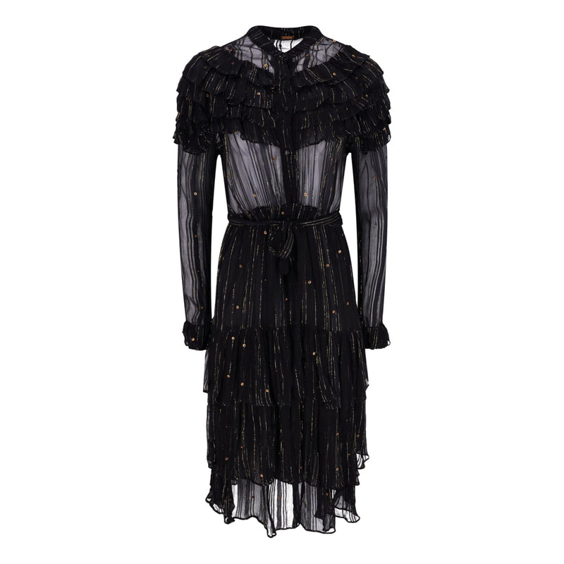 Dodo Bar Or Tiered Embellished Lace Dress. Size 42IT