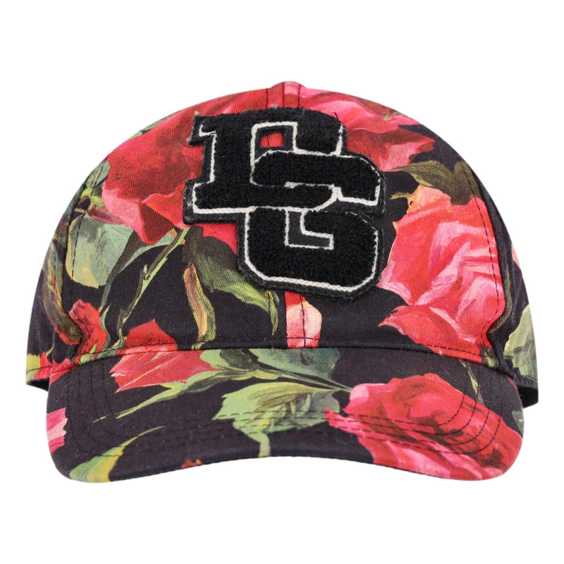 Dolce & Gabbana Rose Print 'DG' Logo Baseball Cap