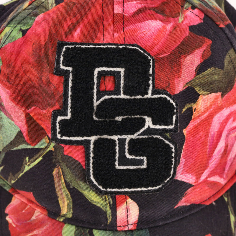 Dolce & Gabbana Rose Print 'DG' Logo Baseball Cap