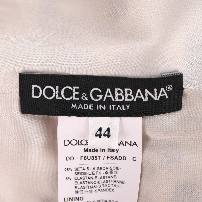 Dolce & Gabbana Leopard Print Silk Dress. Size 44IT
