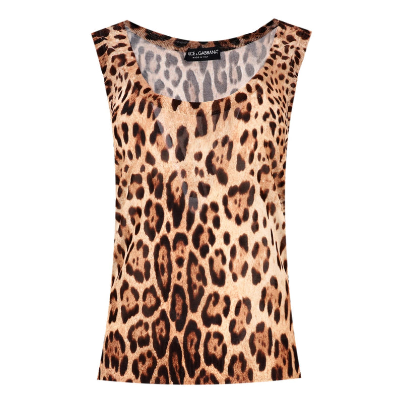 Dolce & Gabbana Leopard Print Cardigan & Matching Top Two-Piece Set. Size 44IT