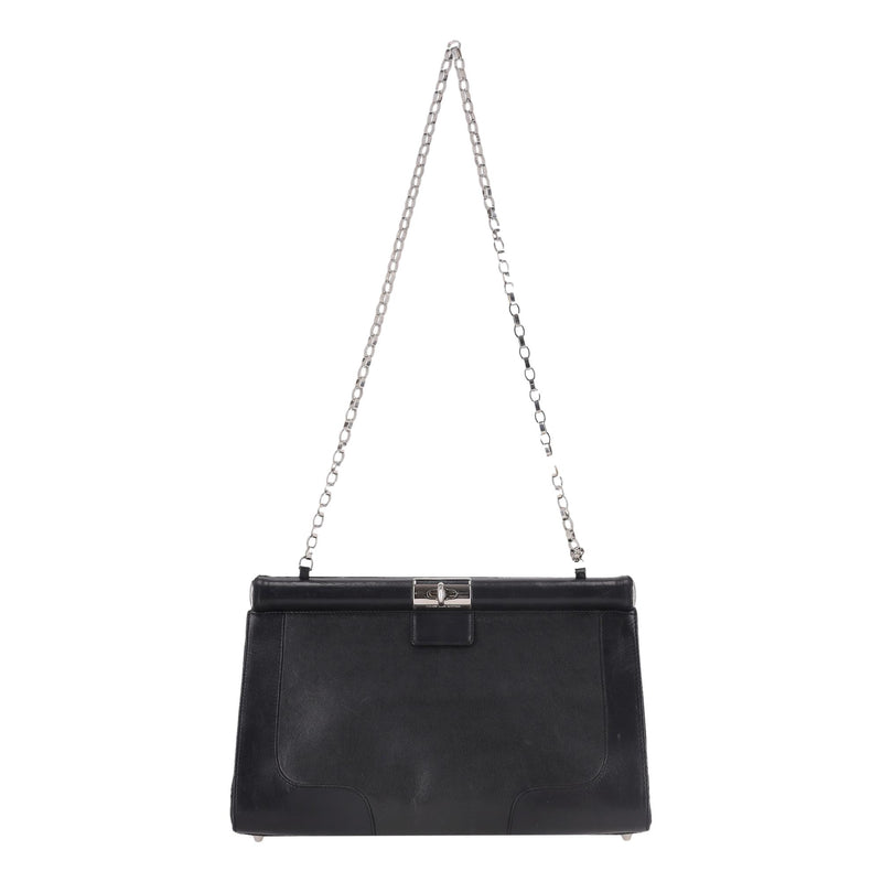 Dries Van Noten Leather Bag With A Chain Strap