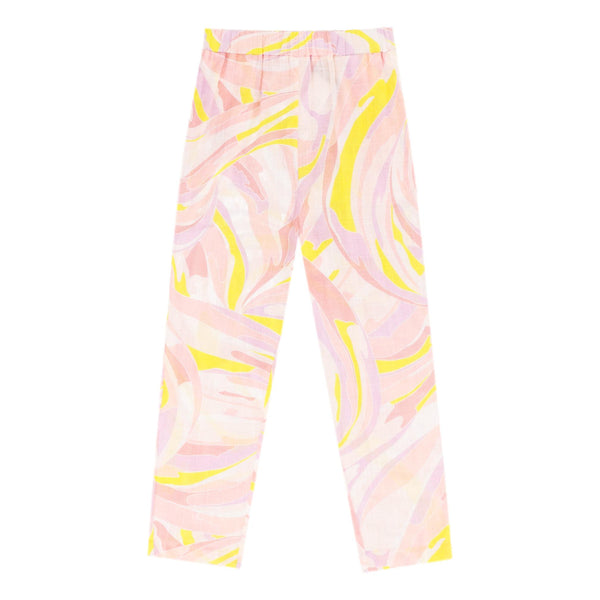Emilio Pucci Vetrate Print Cropped Cotton Trousers. Size 42IT