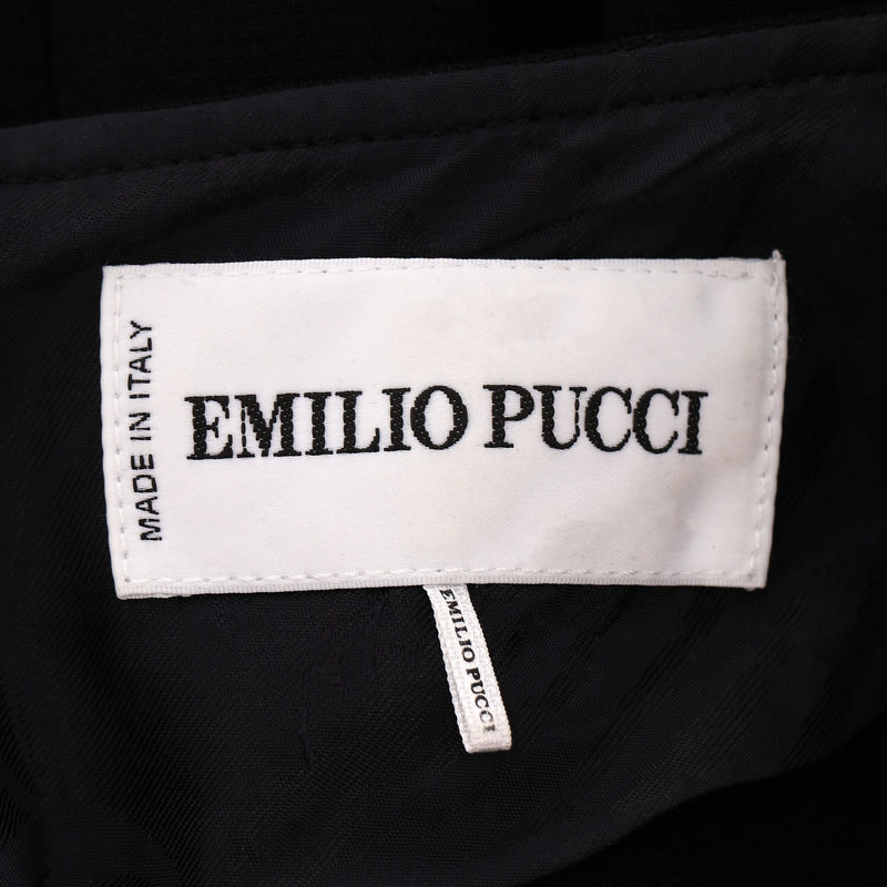 Emilio Pucci Virgin Wool Ruffle Embellished Sheath Dress. Size 44IT